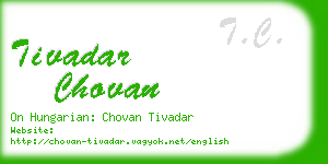 tivadar chovan business card